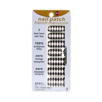 Sticker unghii, Global Fashion, manichiura finisata S1004, Alb - negru, 1 set - 1