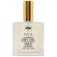 Ulei Uscat Stralucitor pentru Corp, Fata si Par - Eolia Cosmetics Shimmering Dry Oil Platinum Drops Renaissance, 100 ml - 1