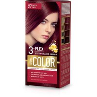 Vopsea Crema Permanenta - Aroma Color 3-Plex Permanent Hair Color Cream, nuanta 27 Deep Red, 90 ml - 1
