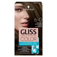 Vopsea de Par Permanenta cu Acid Hialuronic - Schwarzkopf Gliss Color Care &amp; Moisture with Hyaluronic Acid, nuanta 6-0 Natural Light Brown - 1