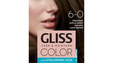 Vopsea de Par Permanenta cu Acid Hialuronic - Schwarzkopf Gliss Color Care & Moisture with Hyaluronic Acid, nuanta 6-0 Natural Light Brown
