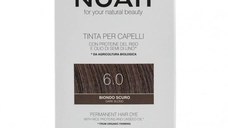 Vopsea de Par Permanenta fara Amoniac cu Proteine din Orez si Ulei de In - Noah, nuanta 6.0 Blond Inchis, 140 ml