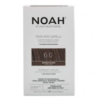 Vopsea de Par Permanenta fara Amoniac cu Proteine din Orez si Ulei de In - Noah, nuanta 6.0 Blond Inchis, 140 ml - 1