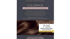 Vopsea de Par Permanenta fara Amoniac pe Baza de Ulei - Noah Color in Oil, nuanta 7.05 Blond Ciocolatiu (Chocolate Blond), 135 ml
