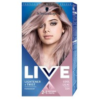 Vopsea de Par Permanenta - Schwarzkopf Live Colour Lighter + Twist Permanent 2 in 1 Lightener + Pastel, nuanta 104 Cool Lilac - 1
