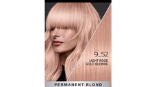 Vopsea de Par Permanenta - Syoss Professional Performance Permanent Blond Luminous Anti-Yellow Effect Baseline, nuanta 9_52 Light Rose Gold Blond