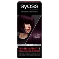 Vopsea de Par Permanenta - Syoss Professional Performance Permanent Coloration Baseline, nuanta 3_3 Dark Violet - 1