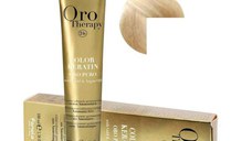 Vopsea Demi-permanenta Fanola Oro Therapy Color Keratin 11.0 Blond Super Deschis Platinat, 100ml