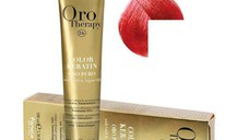 Vopsea Demi-permanenta Fanola Oro Therapy Color Keratin 6.606 Blond Inchis Rosu Aprins, 100ml