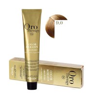 Vopsea Demi-permanenta Fanola Oro Therapy Color Keratin 9.0 Blond Foarte Deschis, 100ml - 1