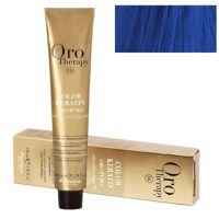 Vopsea Demi-permanenta Fanola Oro Therapy Color Keratin Oro Puro with Gold&amp;Argan Oil Blue, 100ml - 1
