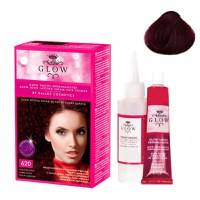 Vopsea Permanenta - Kallos Glow Long Lasting Cream Hair Colour Nuanta 620 Roscat Aubergine - 1