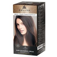 Vopsea Permanenta - Kallos Glow Long Lasting Cream Hair Colour, nuanta 653 Saten Ciocolatiu, 1 buc - 1