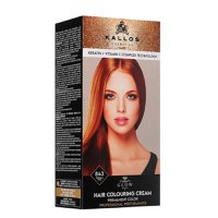 Vopsea Permanenta - Kallos Glow Long Lasting Cream Hair Colour, nuanta 843 Roscat Coral, 1 buc - 1