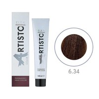 Vopsea permanenta pentru par Elea Professional Artisto Color, 6/34 Castaniu inchis auriu cupru, 100 ml - 1