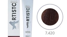 Vopsea permanenta pentru par Elea Professional Artisto Color, 7/420 Castaniu aramiu violet extra, 100 ml
