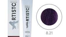 Vopsea permanenta pentru par Elea Professional Artisto Color, 8/21 Castaniu deschis violet gri, 100 ml