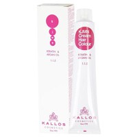 Vopsea Permanenta - Saten Deschis cu Nuanta de Aur Aramiu - Kallos KJMN Cream Hair Colour, nuanta 5.34 Light Golden Copper Brown, 100 ml - 1