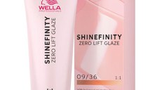 Vopsea translucida demipermanenta - Wella Professionals Shinefinity Zero Lift Glaze, nuanta 09/36 Vanilla Glaze (blond foarte deschis auriu violet), 60 ml
