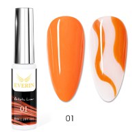 Artistic Liner Gel EVERIN 8ml – 01 | Gel liner portocaliu pentru linii fine și nail art profesional - 1