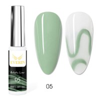 Artistic Liner Gel EVERIN 8ml – 05 | Gel liner verde salvie pentru nail art și contururi precise - 1