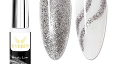 Artistic Liner Gel EVERIN 8ml – 06 | Gel liner argintiu cu sclipici pentru nail art și contururi fine