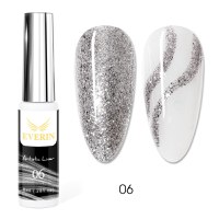 Artistic Liner Gel EVERIN 8ml – 06 | Gel liner argintiu cu sclipici pentru nail art și contururi fine - 1