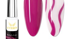 Artistic Liner Gel EVERIN 8ml – 10 | Gel liner roz fuchsia intens pentru designuri nail art și contururi fine