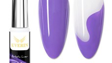 Artistic Liner Gel EVERIN 8ml – 12 | Gel liner lila pentru designuri nail art, contururi și detalii fine