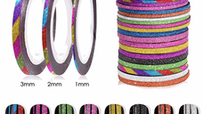 Banda Decorativa Glitter Set 10 culori- 2mm - BDG1 - EVERIN