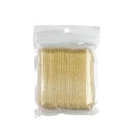 Betisoare Pentru Impins Cuticula Din PVC Set 100 Bucati- Galben - Everin - 1