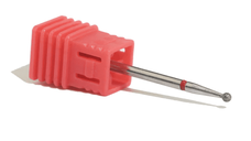 Bit Diamantat pentru Cuticule Biluță Roșu 2mm | Freză Unghii Profesională | Everin.ro