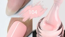 Color Rubber Base Kievskaya Nr. 104 15ml | Bază rubber color roz pastel natural
