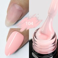 Color Rubber Base Kievskaya Nr. 104 15ml | Bază rubber color roz pastel natural - 1
