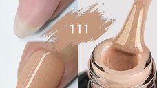 Color Rubber Base Kievskaya Nr. 111 15ml | Bază rubber color nude caramel cu particule fine
