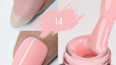 Color Rubber Base Kievskaya Nr. 14 15ml | Bază rubber color roz piersică natural