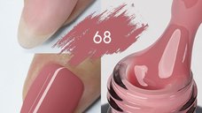 Color Rubber Base Kievskaya Nr. 68 15ml | Bază rubber color roz trandafiriu intens