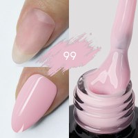 Color Rubber Base Kievskaya Nr. 99 15ml | Bază rubber roz baby delicat - 1