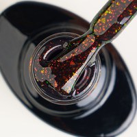 Colorful Rubber Base Kievskaya CF28 TPO Free | Bază rubber cu sclipici cupru-verde - 1