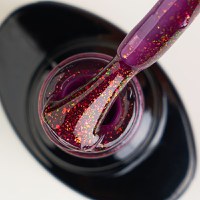 Colorful Rubber Base Kievskaya CF29 TPO Free 7ml | Bază rubber cu sclipici roșu burgundy - 1