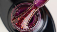 Colorful Rubber Base Kievskaya CF29 TPO Free 7ml | Bază rubber cu sclipici roșu burgundy