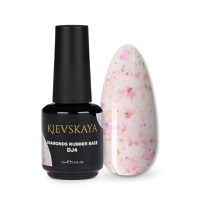 Diamonds Rubber Base Kievskaya Nr. 04 15ml | Bază rubber color cu particule roz - 1