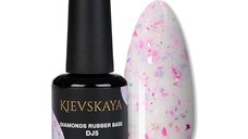 Diamonds Rubber Base Kievskaya Nr. 05 15ml | Bază rubber color cu particule roz pastel