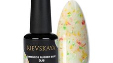 Diamonds Rubber Base Kievskaya Nr. 06 15ml | Bază rubber color cu particule multicolore