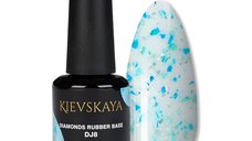 Diamonds Rubber Base Kievskaya Nr. 08 - 15ml | Baza rubber color cu particule decorative turcoaz