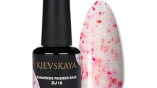 Diamonds Rubber Base Kievskaya Nr. 10 15ml | Bază rubber color cu particule roz intens