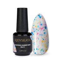 Diamonds Rubber Base Kievskaya Nr. 11 15ml | Bază rubber color cu particule multicolore - 1