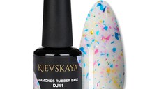 Diamonds Rubber Base Kievskaya Nr. 11 15ml | Bază rubber color cu particule multicolore