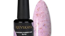 Diamonds Rubber Base Kievskaya Nr. 15 15ml | Bază rubber color lila cu particule aurii