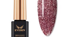 Everin Brilliance 203, oja semipermanenta Rose Pink cu glitter, 7 ml